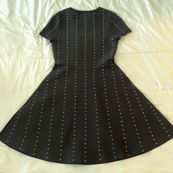 The Kooples Women’s Studded Knit Dress, Black with gold and silver studs -size 2 - Picture 7 of 11